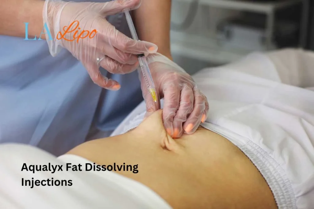 woman having fat dissolving injections Vauxhall in the stomach