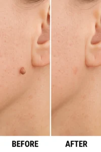 Skin tags removal Vauxhall before and after