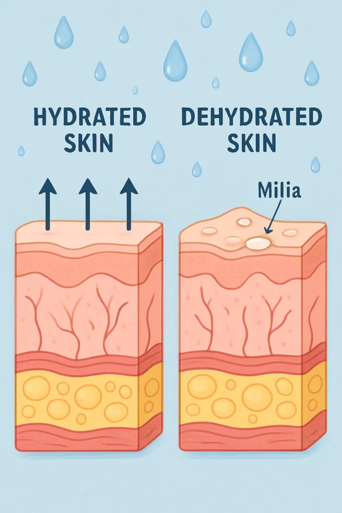 The importance of hydration and milia production Vauxhall